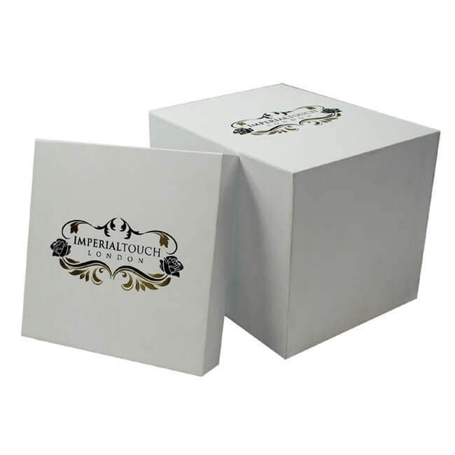 Cardboard White Square Flower Box