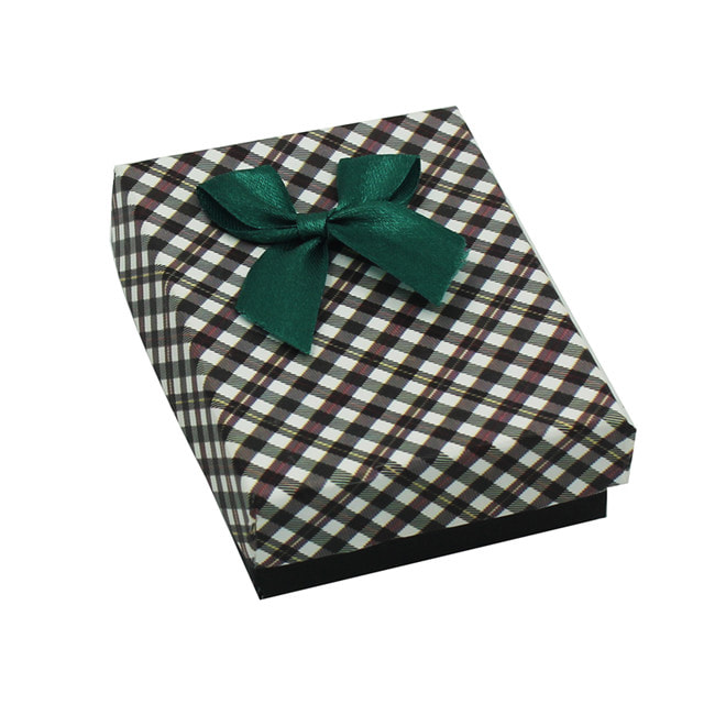 Black and white earring jewelry box with bowknot