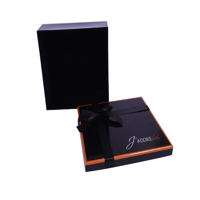 Luxury Glossy Black Shirt Boxes with Lids