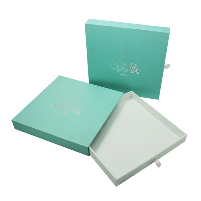 Soft Touch Silver Foil Stamping Logo Gift Box