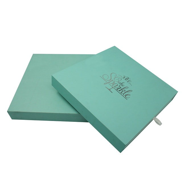Soft Touch Silver Foil Stamping Logo Gift Box