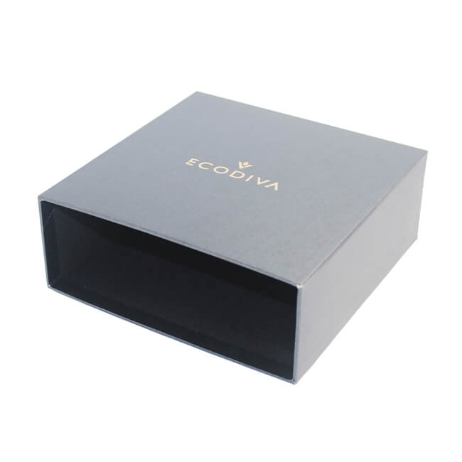 Matte Black Gift Boxes With Gold Glitter Logo