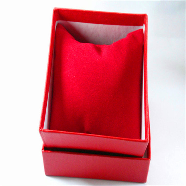 Red colored watch gift box with pillow for automatic watches