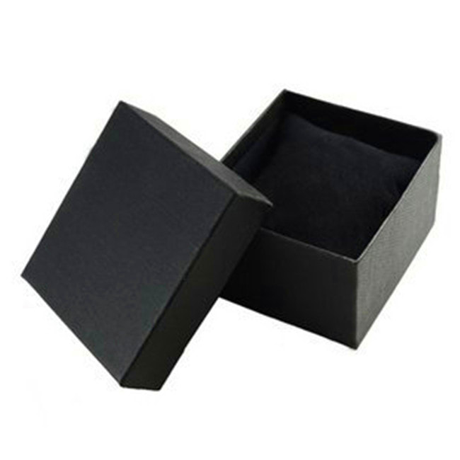 Cardboard Made Ｍatte Black Jewellery Box With Black Pillow