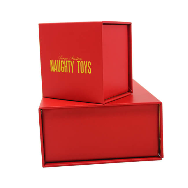 Magnet Red Cardboard Book Shaped Gift Box