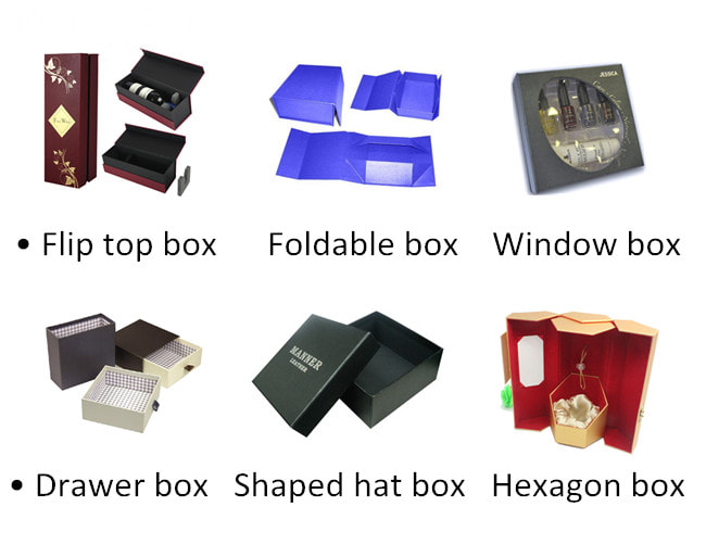 For gift boxes packaging, how many types can I choose?