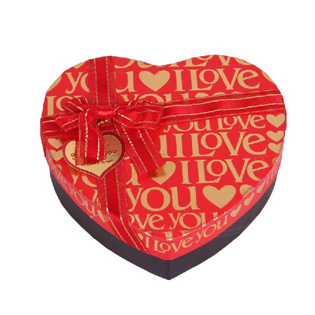 Gold Foiled Chocolate Box Heart Shaped