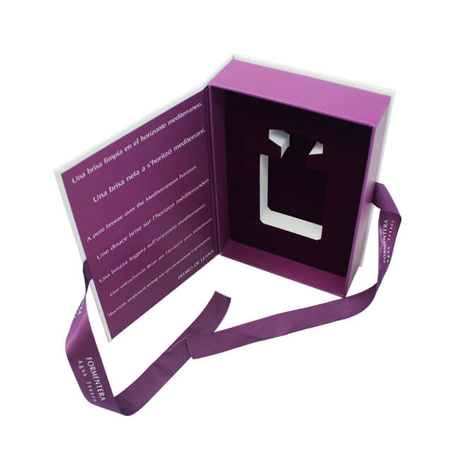 Purple Magnetic Box for Cosmetic Packaging