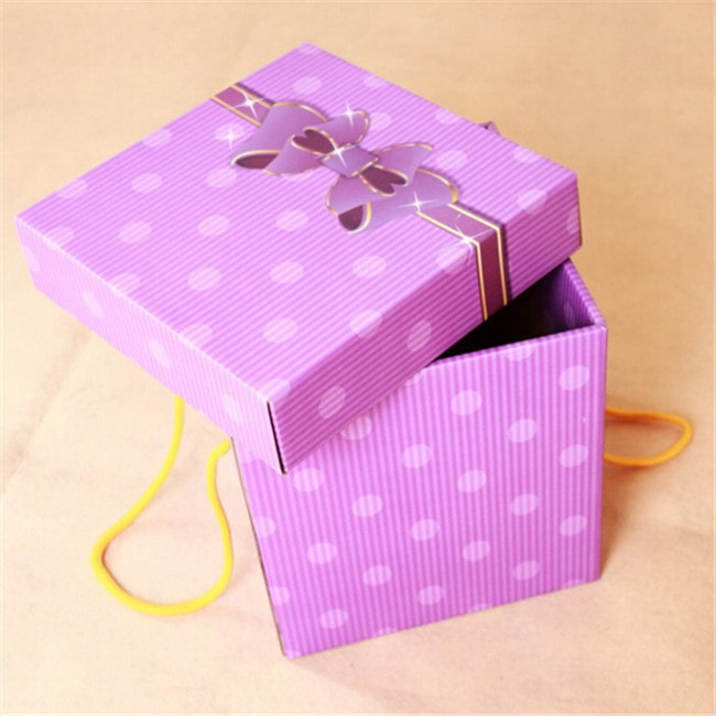 Cardboard Flower Box With Handle, Packaging Box