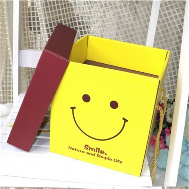 Smile Print Flower Storage Box For Delivery
