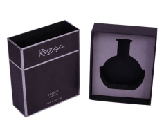  The box-shaped design of perfume packaging